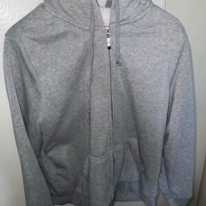 Gray Zip-Up Hoodie